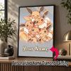 Personalized Eevee Diamond Art Custom Name 5D Diamond Painting Full Drill DIY Craft