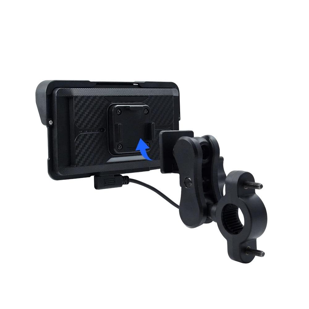 5 Inch Motorcycle DVR GPS Navigation Display Screen Portable Digital Dashboard Moto Wireless CarPlay & Android Auto Smart Box for Motorbike