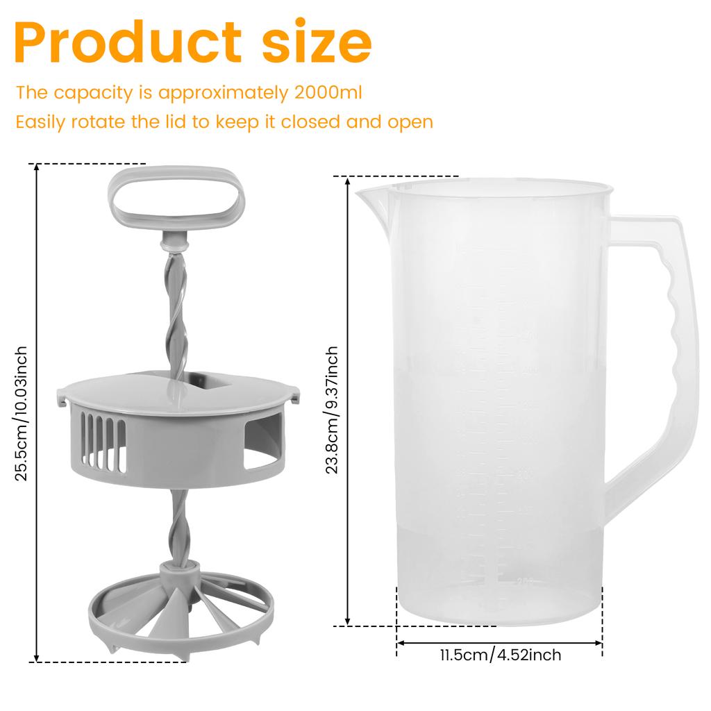 1.1/2.2L Water Jug Transparent Heat-Resistant Plastic Cold Water Kettle Water Pot With Handle Large Capacity Home Juice Pitcher