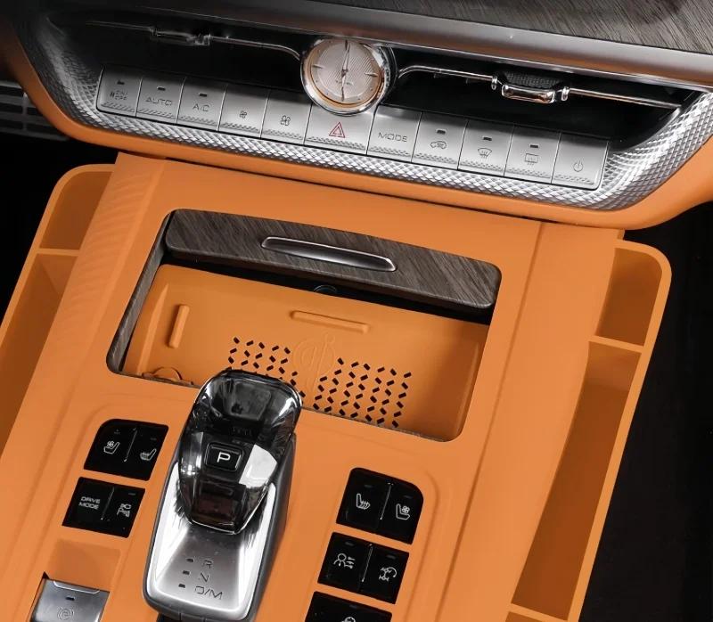 Car Center Control Gear Dust Cover Fit for GWM Tank 500 Hi4-T Modified Car Center Control Storage Box Silicone Pad Upgrade Parts