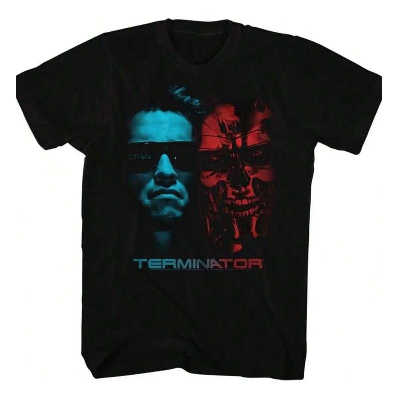 Camiseta Terminator Two Faces De A&e Designs, Negra, Talla G S разноцветный