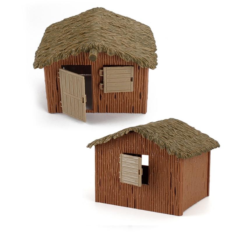 Miniature Tree House Ornament Plastic Tabletop Display Piece for Landscape Dioramas Shelf Styling and Scene Decors