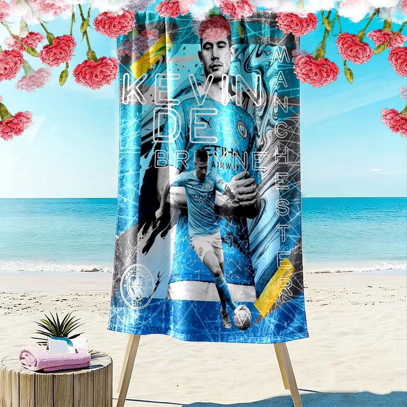 KDB Football Maestro Beach Towel, Large Soft Quick Dry Towel for Beach Camping Swimming