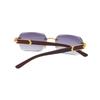 Luxury Brand Designer Square Rimless Sunglasses Women Men Fashion Vintage Popular Travel Sun Glasses Metal Shades