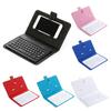 Portable Wireless Bluetooth-compatible Faux Leather Case Keyboard with for iPhone Phone