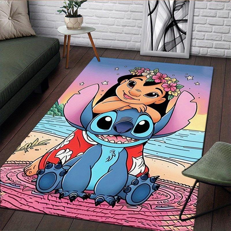1pc Stitch Pattern Area Rug Soft Flannel Floor Mat for Living Room,Office,Bedroom and Carpet,Sofa Coffee Table Floor Mat