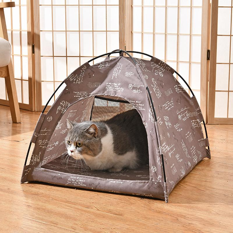 Foldable Cat House Pet Tent Four Seasons Universal Cat and Dog Pet Nest Summer Cool Mat Outdoor Portable Foldable Breathable