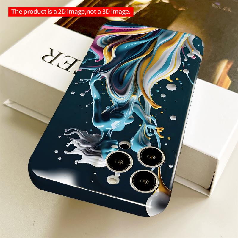 2DFlat Fluid Goddess in Motion All inclusive film hard iPhone case, compatible with iPhone 18 Pro Max 17 16 15 14 13 12 11