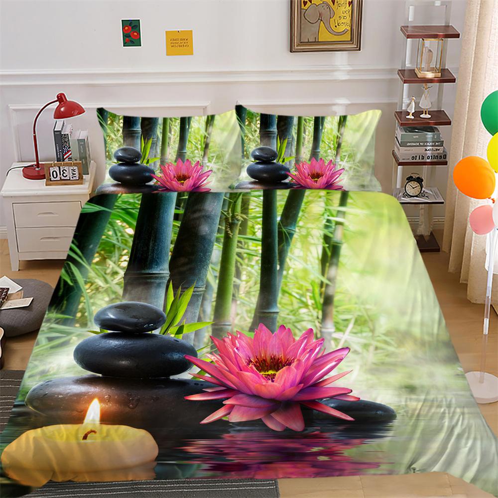 Bedrucktes Trösterbezug-Set „Scenery“, Doppelbettgröße, Mikrofaser-Heimbettwäsche, modische High-End-Heimtextilien für Teenager