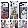 Cute Husky Phone Case for iPhone 17 16 15 14 13 Pro Max Back Cover for 12 11 Pro Coque