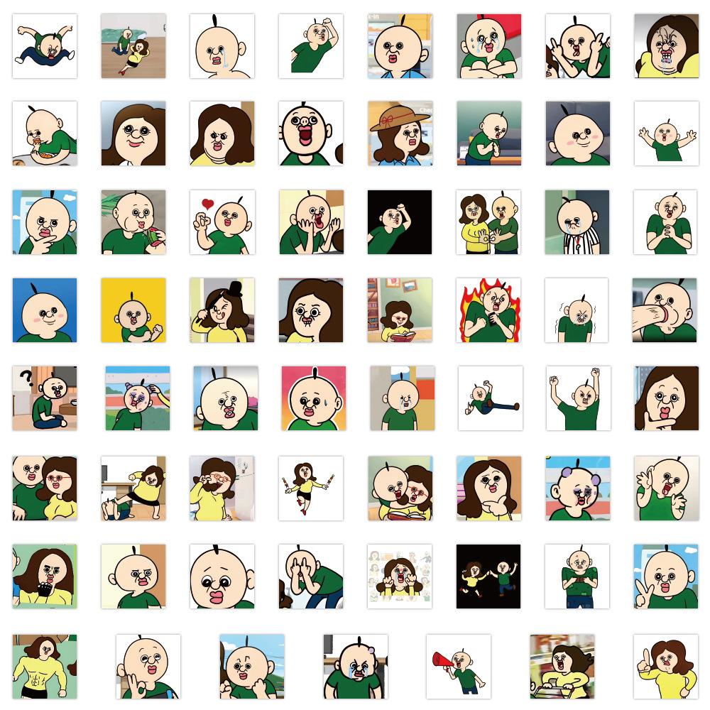 120 New Bangbang and Yuzhi Stickers Personalized and Creative DIY Decorative Scooter Water Cup Stickers