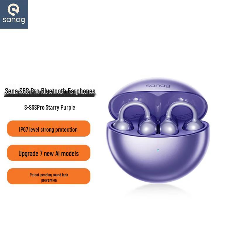 

SANAG S6S Pro AI Open-Ear Clip Headphones