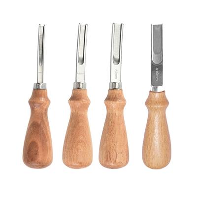 A4mm A6mm A8mm A10mm Chanfrador de Borda Prático para Artesanato em Couro Faca Chanfradora para Chanfrar Ferramenta de Corte DIY para Artesanato Manual com Cabo de Madeira