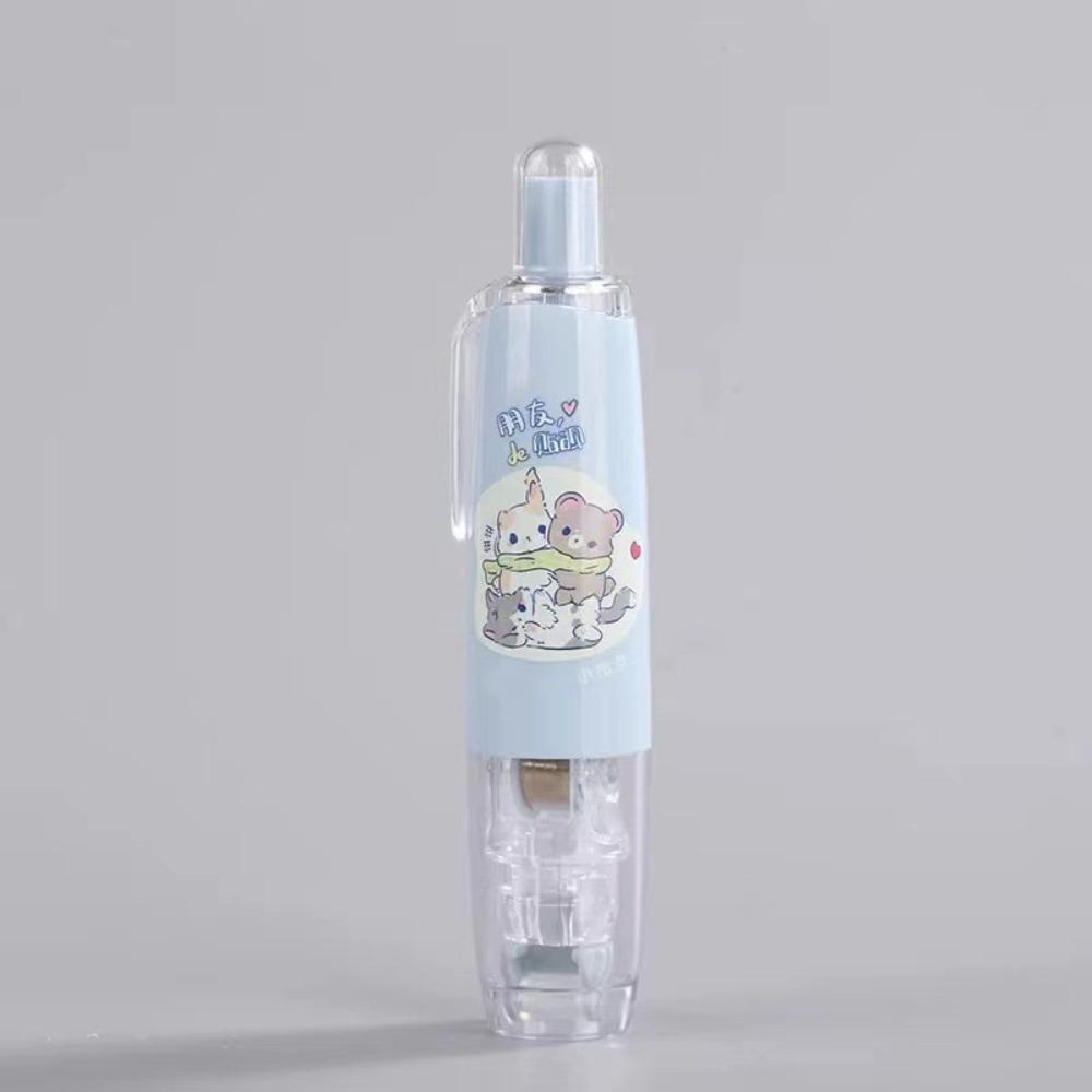 Pen Style Cartoon Double-sided Tape Refillable Roller Glue Tape Cartoon Press-On Dot Glue Ledger