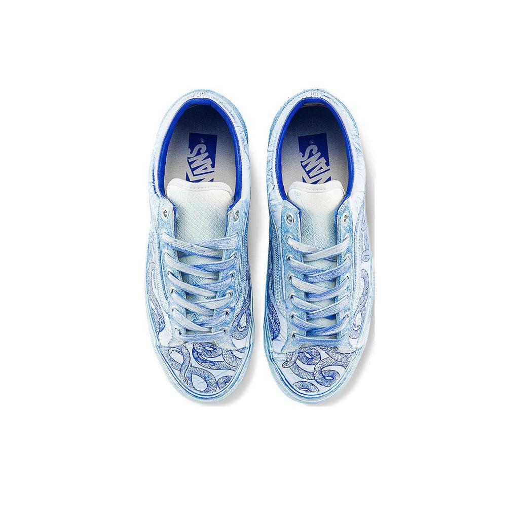 Vans LX Old Skool 36 Rok Hada Pohodlné Skate boty s nízkým svrškem Unisex tenisky Bílá Modrá VN000D57CDA
