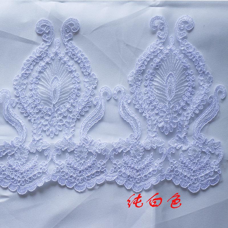 Sequins Embroidered Lace Accessories Wedding Veil Handmade Diy Material Accessories Table Flag Curtain Lace Fabric