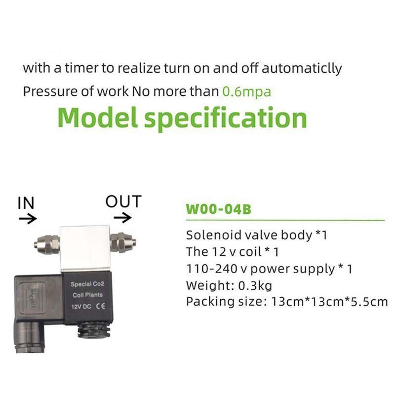 24TE Aquarium CO2 Dual Port Solenoid Valves Low Temperature System Regulator Electric Automatic Switch Pressure Valves