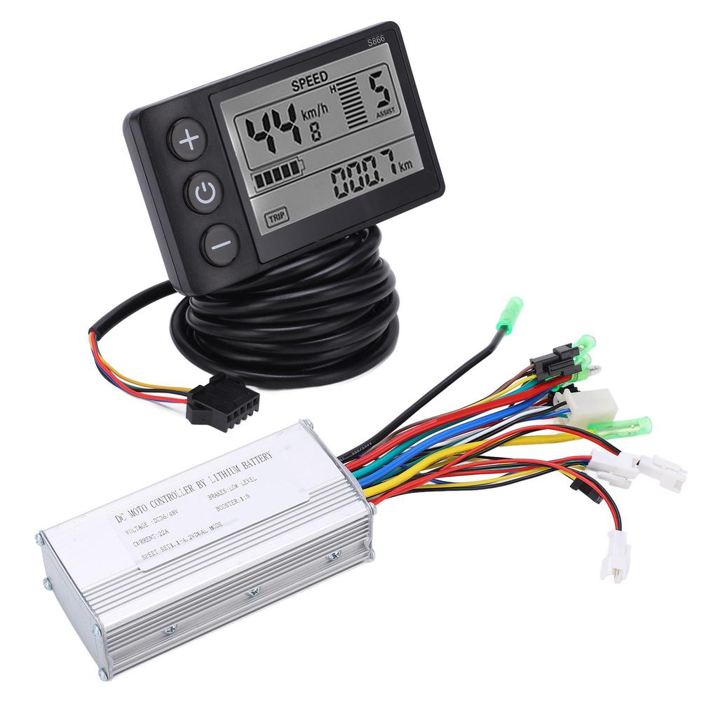 3648V 500750W Electric Bicycle Scooter Brushless Controller Kit with LCD 866 Display Meter 22A9