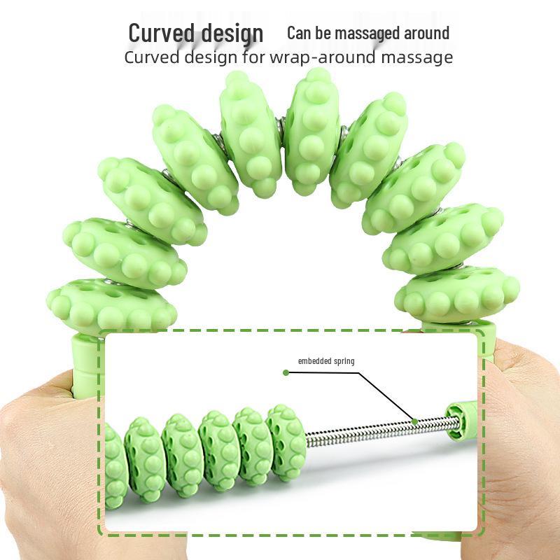 Bionic Ten-Wheel Roller: Bendable Massage & Arm Strength Exercise Combo