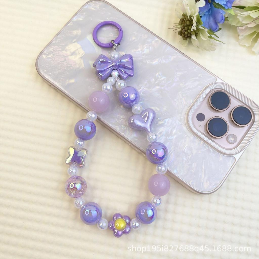 Flocking Wizard Cute Grain Mobile Phone Chain Keychain Bag Doll Pendant Accessories