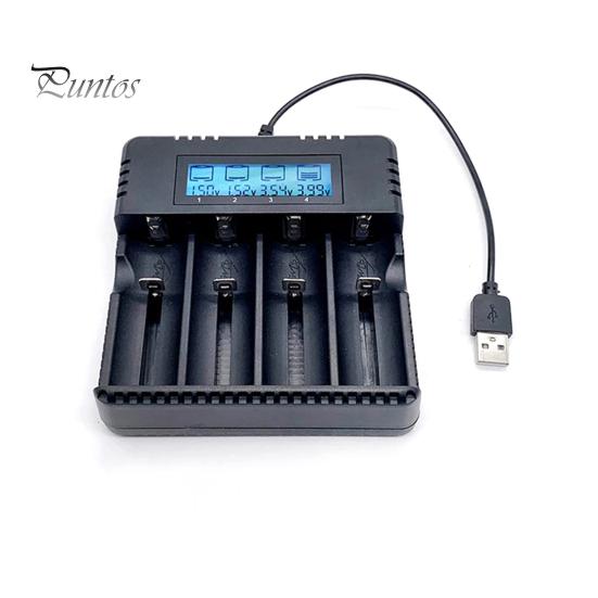 4 Slot 18650 Smart Charger with LCD Display Fast Stable And User-Friendly Ample Capacity Battery Charger for 26500 AA/AAA