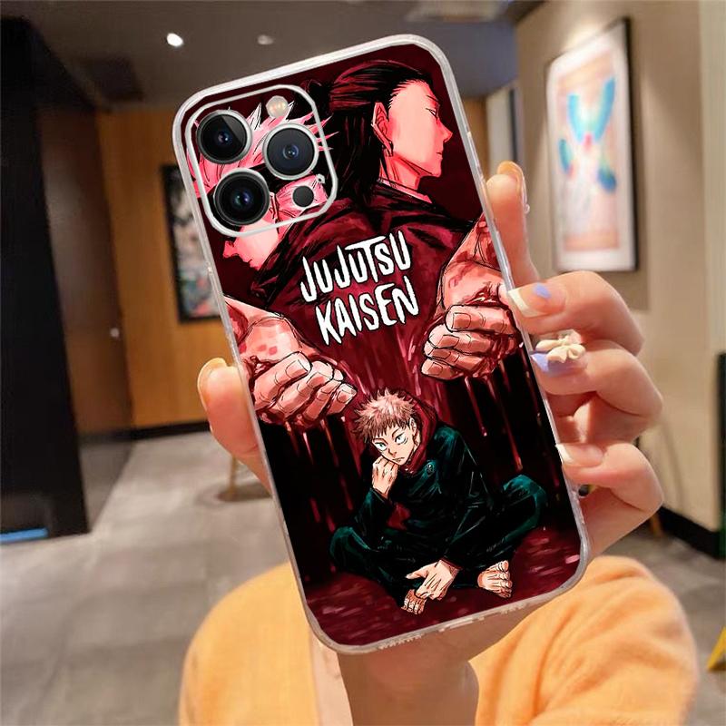Phone Case For Iphone 17 Pro Max Air 16 15 14 13 Pro Max 15 16 Pro 15Plus Anime Jujutsu Kaisen Yuji Itadori Satoru Gojo
