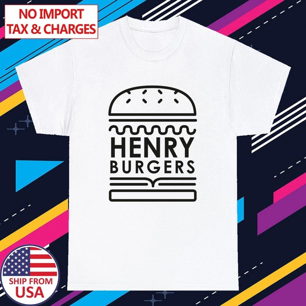HENRY S HAMBURGERS Men s White Size S-5XL S