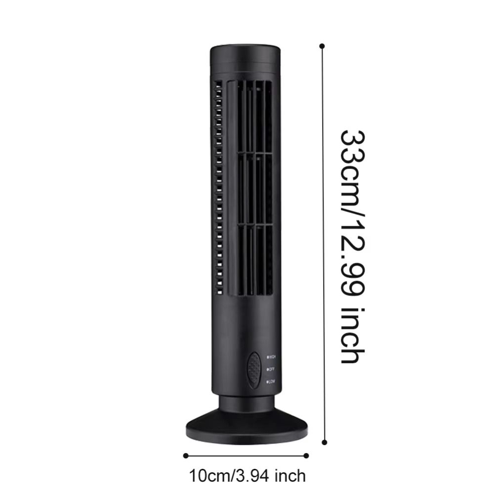Portable Tower Type Electric Fan 2 Speed Cordless Handheld Fans Gifts Desktop Fan