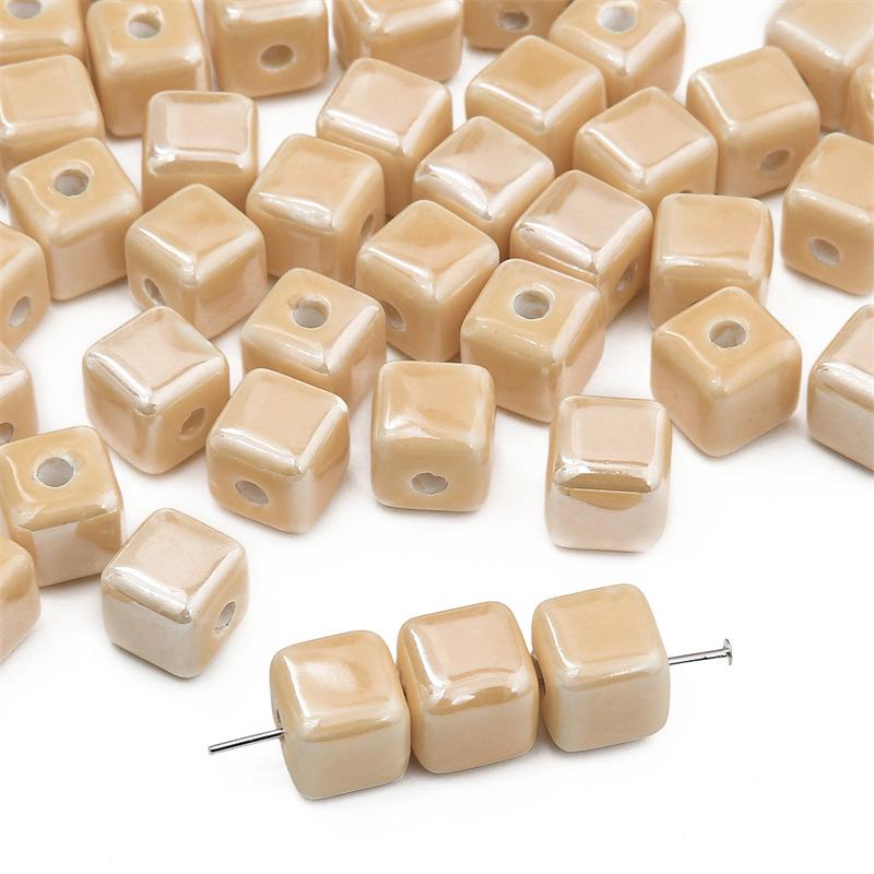 Five-Petal Flower Ceramic Beads for DIY Jewelry Making