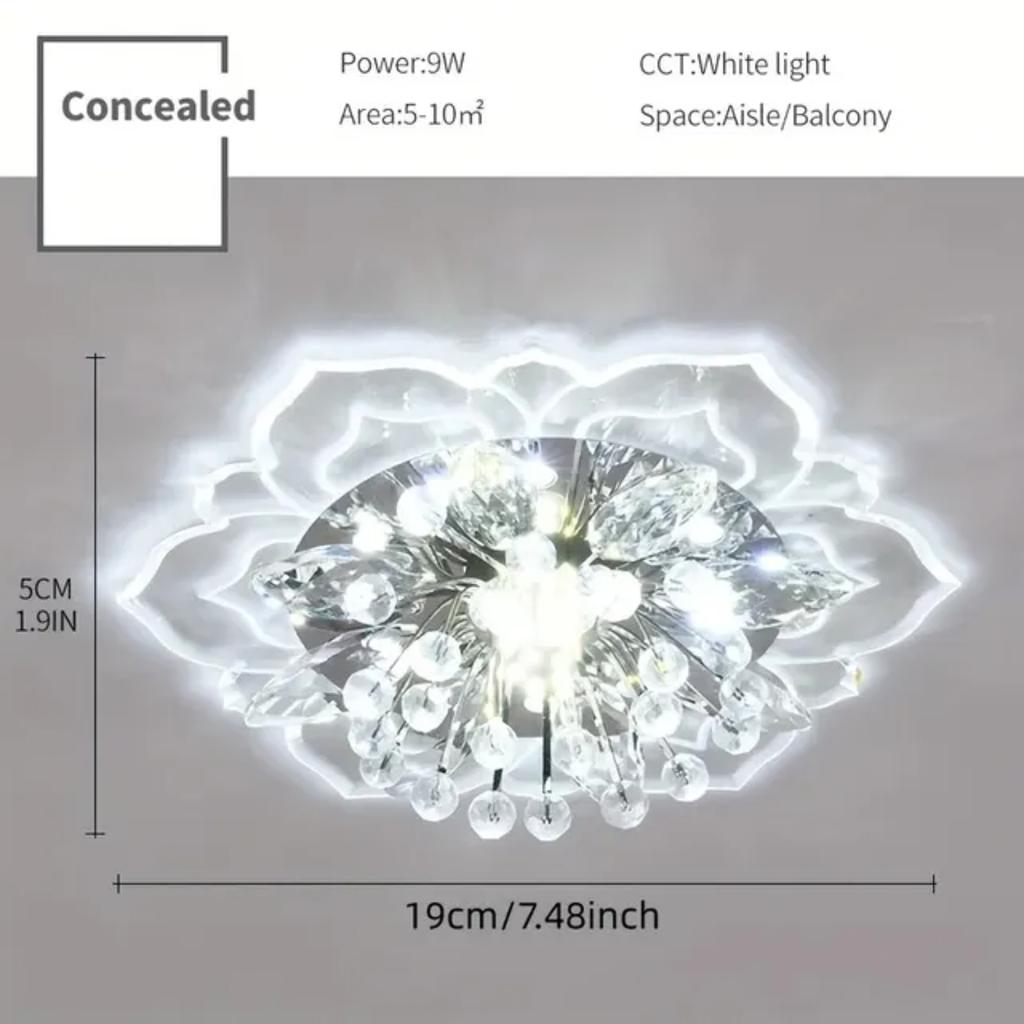 New Modern Crystal Petals LED Ceiling Lights Aisle Hallway Corridor Stairway Villa Gallery Kitchen Coffee Indoor Lights