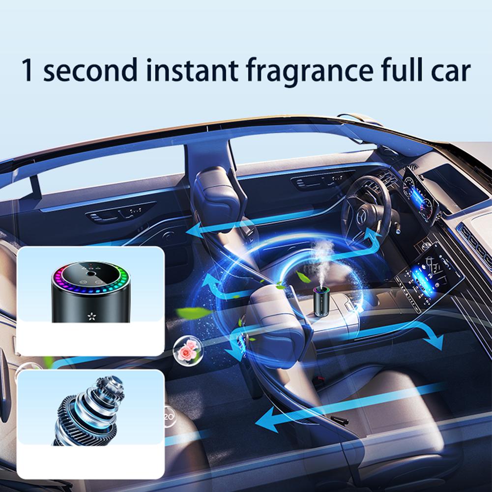 Compact Freshener Air Humidifier Driving Experience Black Customizable Car Fragrance Auto On Off Function 500mAh Battery