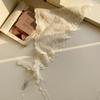 Women S White Lace Tie Triangle Scarf For Jeans Decoration