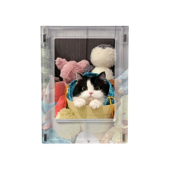 DIY Photo Frame Refrigerator Magnet 3-Inch Picture Holder Decorative Fridge Magnet Home Kitchen Office Whiteboard