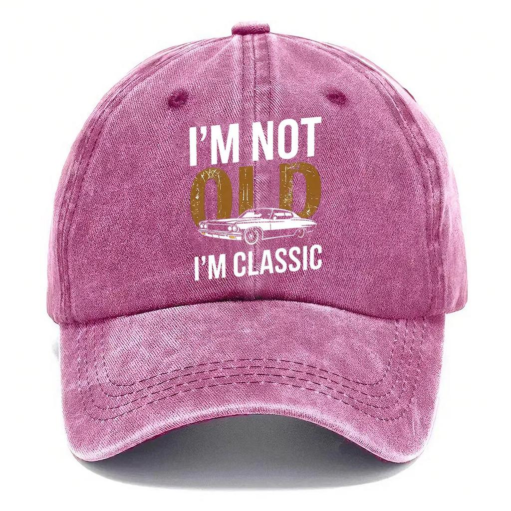 New washed baseball cap printing car logo cap cowboy baseball cap retro versatile soft top hat