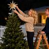 Christmas Tree Topper Star With LED Light Seasonal Festive Treetop Decorations Christmas Tree Top Ornaments Star For Office