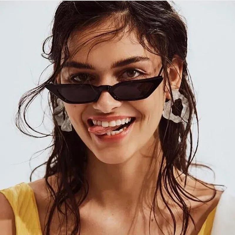 Vintage Cat Eye Sunglasses Women Men Small Frame Retro Sunglasses Uv400 Protection Eyewear Fashion Trendy Streetwear Accessories