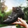 2026 Mid Cut Rotating Button Motorcycle Shoes Men Women Breathable PU Leather Moto Shoes Anti-slip Sports Gear Racing Boots