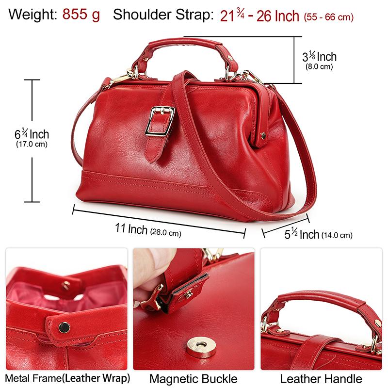 CONTACT'S Genuine Leather Women's Handbag Lady Fashion Totes Bag Large Capacity Crossbody Bag Leather Shouler Bags