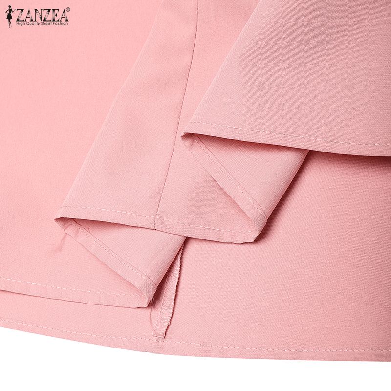 ZANZEA Damen Lässig Rundhals Sommer Ärmelloses Kleid