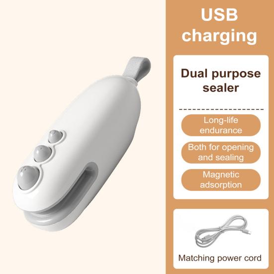 Mini Bag Sealer Handheld Heat Vacuum Sealer Portable Sealing Machine for Household Food Preservation And Snack Packaging Prevents Odors Extends