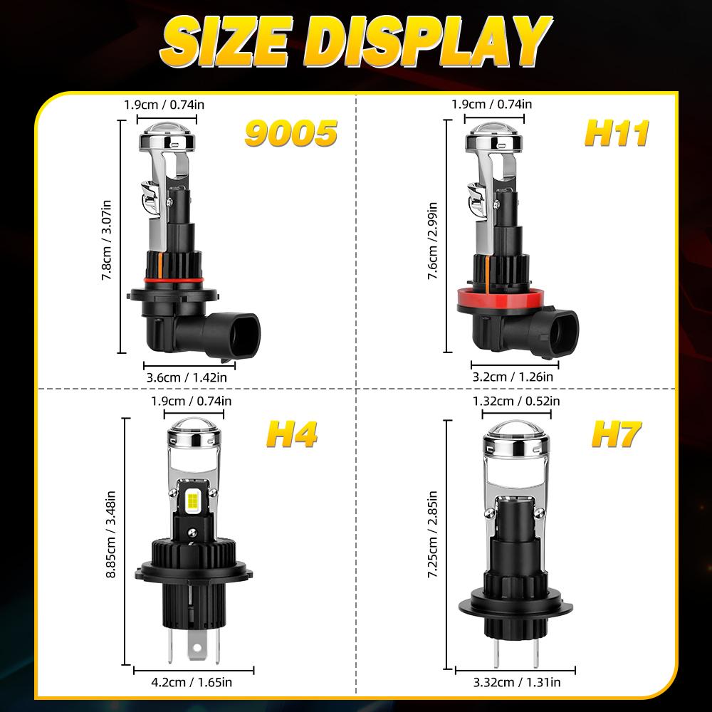 H7 LED Projector Lens Car Headlight Canbus 20000LM 150W Car H4 9005 H11 LED Lights Bulbs 3570 CSP Turbo Lights Motorcycle Lights