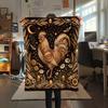 1Pc Butterfly Chicken Vintage Art Print Flannel Blanket High Quality Warm Comfortable Cover for All Seasons Perfect for Gifts Home Decor