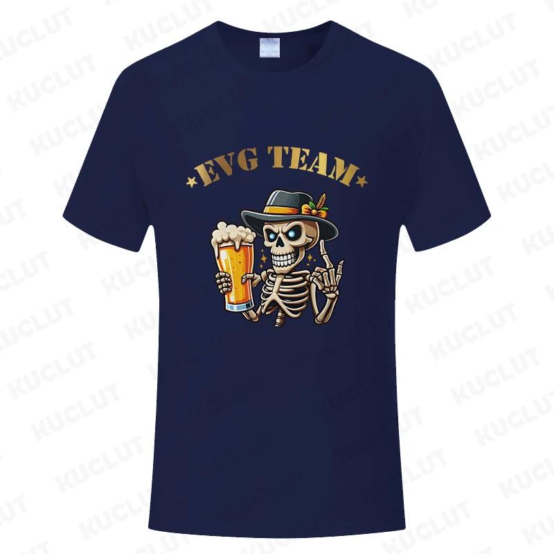 French Men's T Shirt Evg Futur Marié Team Groom Squad Shirt Wedding Best Man Tshirt Funny Single Farewell Bachelor Party Tees