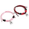 Kitty Cat Bracelet Set Hand-woven Love Magnetic Crown Stitch Red and White Spider-Man Couple Bracelet Spider + Spider