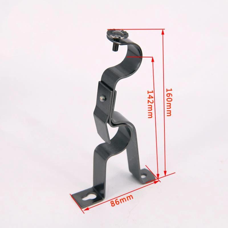Adjustable Rustproof Metal Curtain Rod Brackets Heavy Duty Holders for Bathroom Living Room Window Use