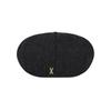 VARZAR VA Studded Octagonal Wool Beret Black