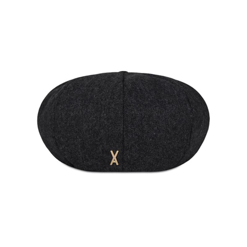 VARZAR VA Studded Octagonal Wool Beret Black