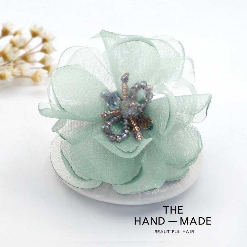 Korean Fabric Flower Brooch Corsage: Elegant Gauze Pin for Women