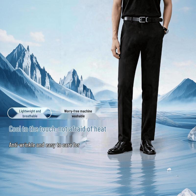 Мужские брюки в стиле business casual прямого кроя 33