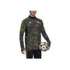 Adidas Fw22 Logo Embroidered Half-Zip Striped Long Sleeve Soccer Jersey Men Tops Camouflage HE6686